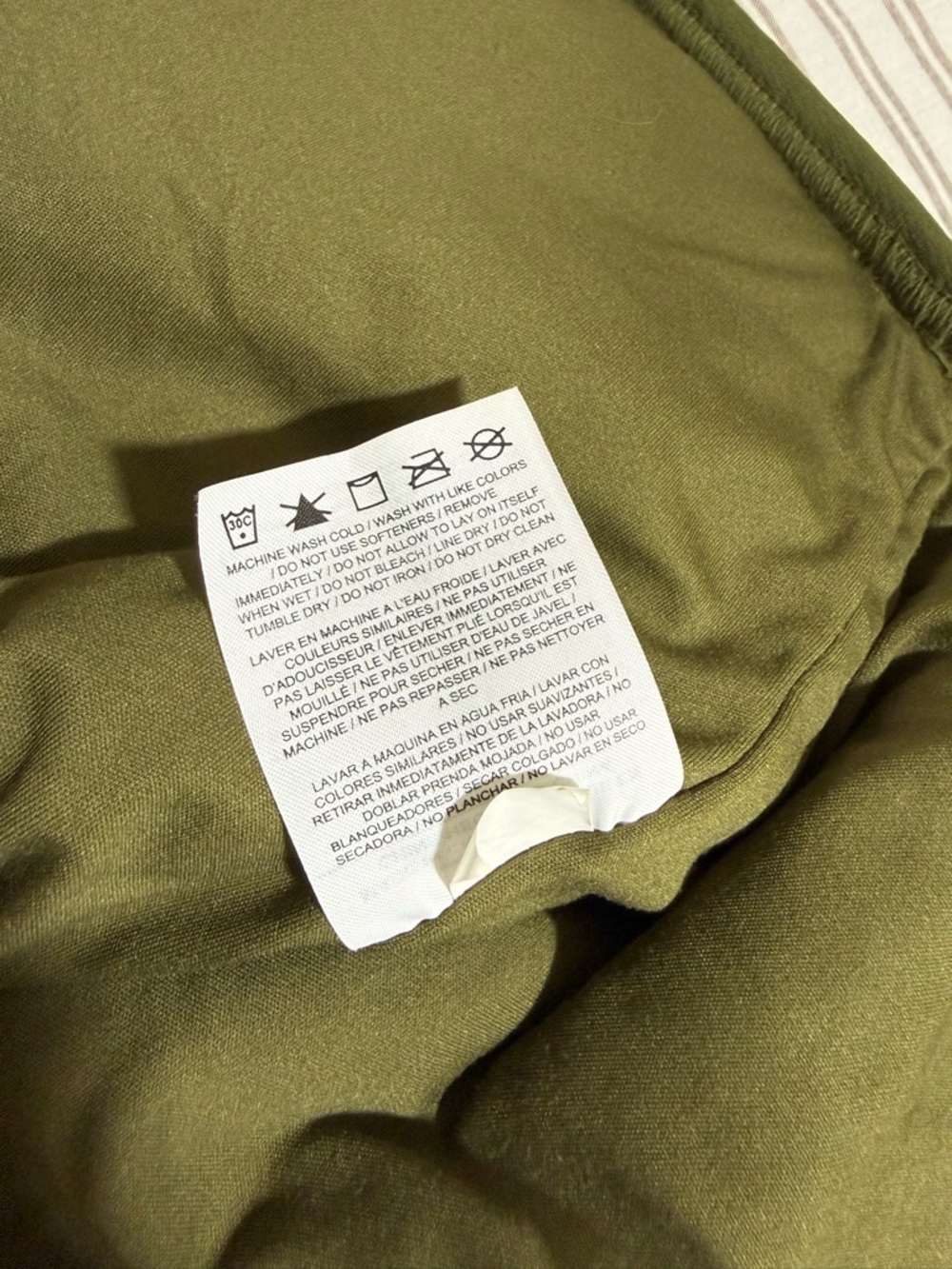 Nike Olive Green Fleece Jacket with Sherpa Texture - Picture 13 of 13